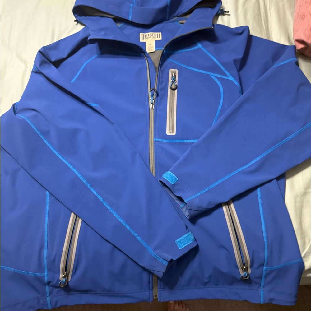 Duluth Trading Co Blue Hooded Jacket